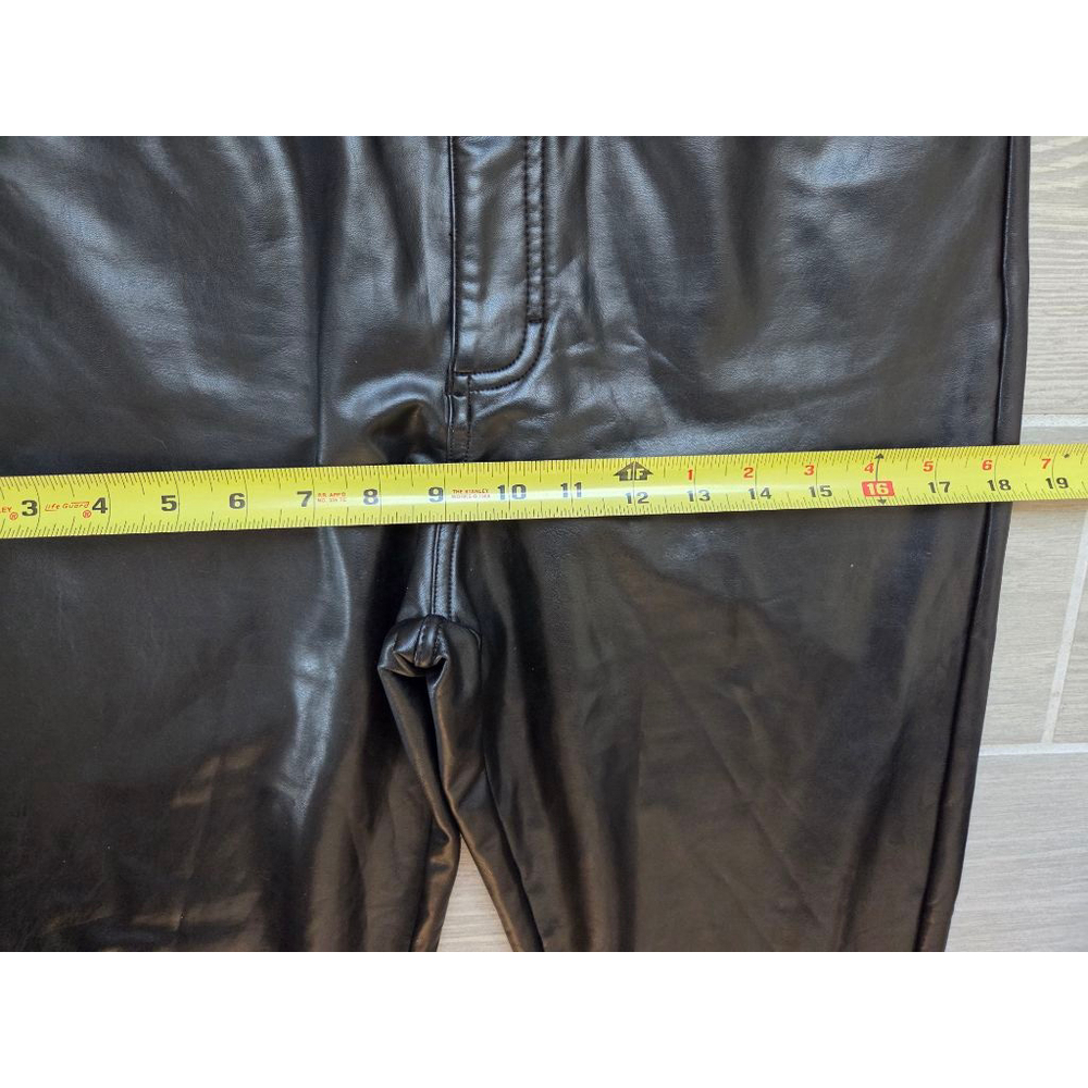 Women's Calzedonia Black Faux Leather Leggings L - Picture 6 of 15